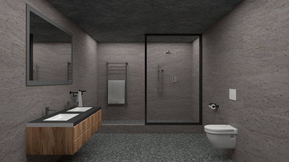 Cleared and empty bathroom ready for bathroom fitters to arrive and begin renovation work